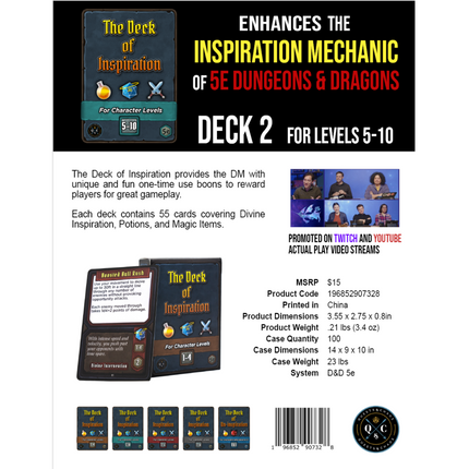 Deck of Inspiration: Lvl 5-10