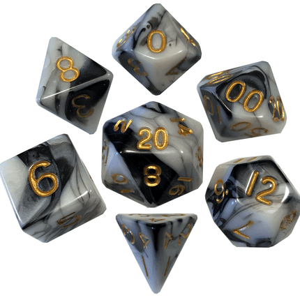 Marble Pattern High Quality Acrylic Dice Set (8 Options)