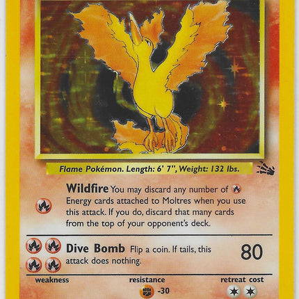 Moltres (12) Holo Rare Fossil 12/62 NM