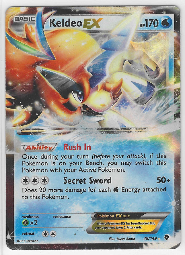 Keldeo EX Ultra Rare Boundaries Crossed 49/149 LP