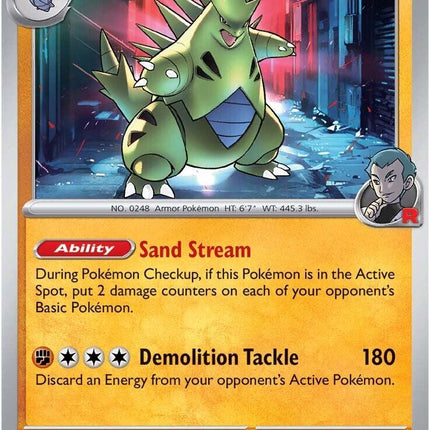 Team Rocket's Tyranitar [DRI - 096/182]