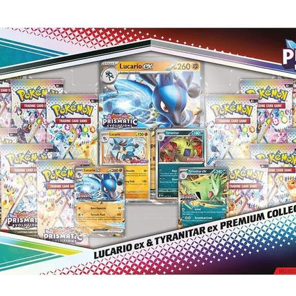 Prismatic Evolutions Lucario ex & Tyranitar ex Premium Collection