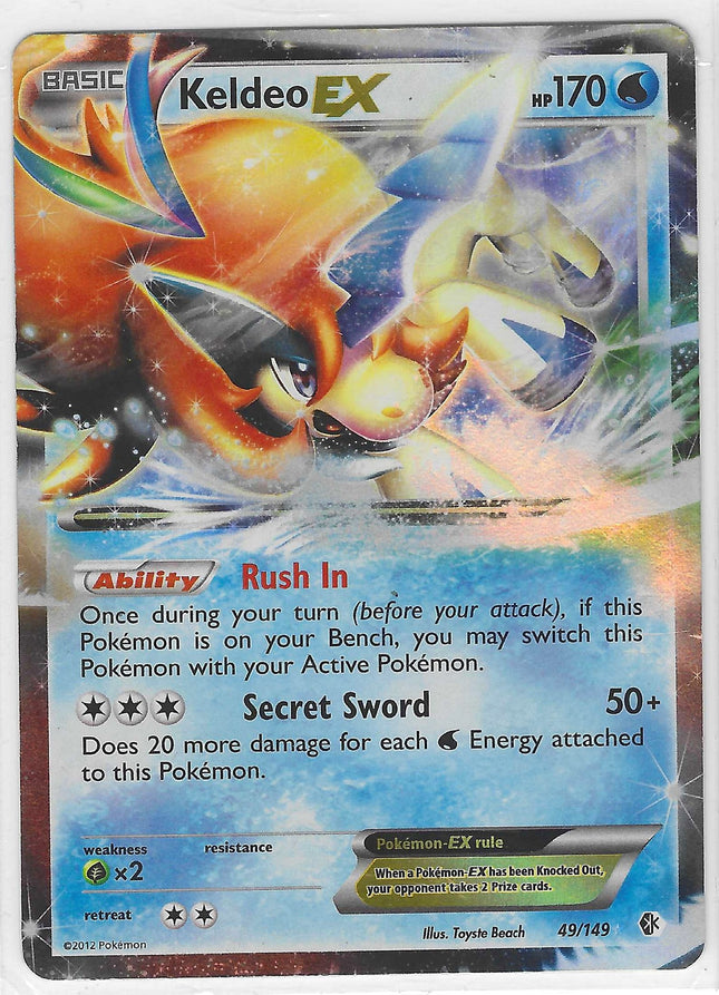 Keldeo EX Ultra Rare Boundaries Crossed 49/149 LP