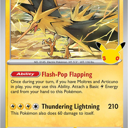 Zapdos - 098 (30th Celebration)
