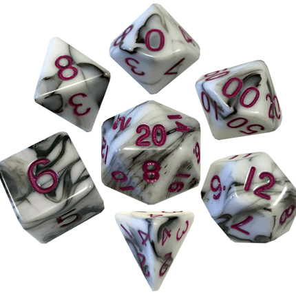 Marble Pattern High Quality Acrylic Dice Set (8 Options)