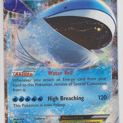 Wailord EX Ultra Rare XY - Primal Clash 38/160 LP