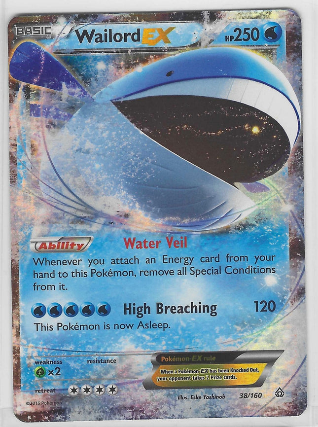 Wailord EX Ultra Rare XY - Primal Clash 38/160 LP