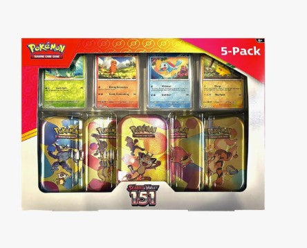 Costco Pokemon Scarlet & Violet 151 Mini Tin 5-pack (Meowth)