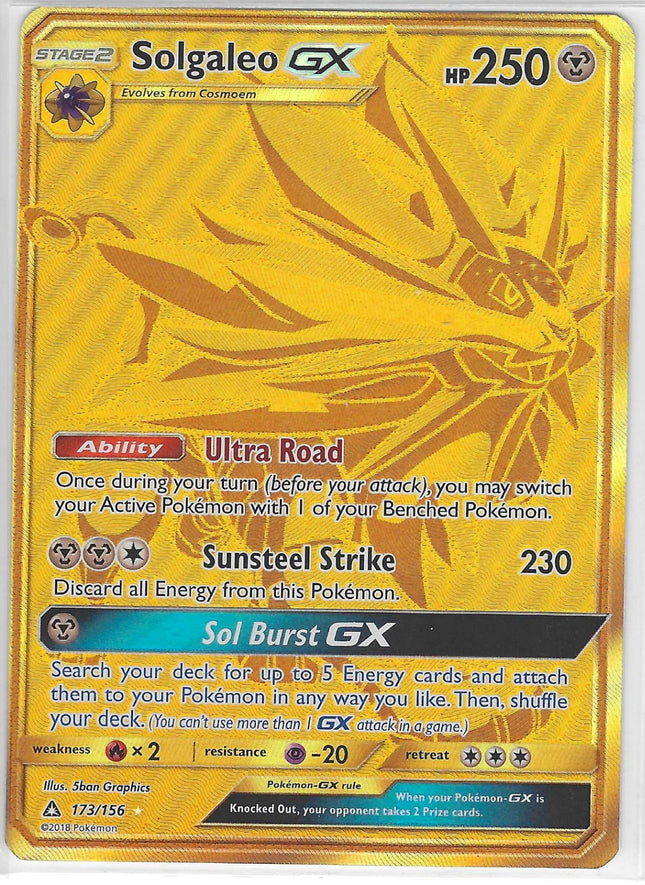 Solgaleo GX (Secret Rare) Secret Rare SM - Ultra Prism 173/156 NM