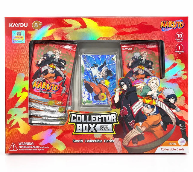 Naruto Smriti Collectible Cards Earth Scroll 002A Collector Box of 10 Packs with PR Card