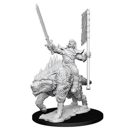 Pathfinder: Deep Cuts Minis: Orc on Dire Wolf W7 (Unpainted)