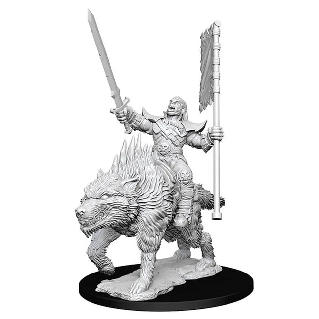 Pathfinder: Deep Cuts Minis: Orc on Dire Wolf W7 (Unpainted)