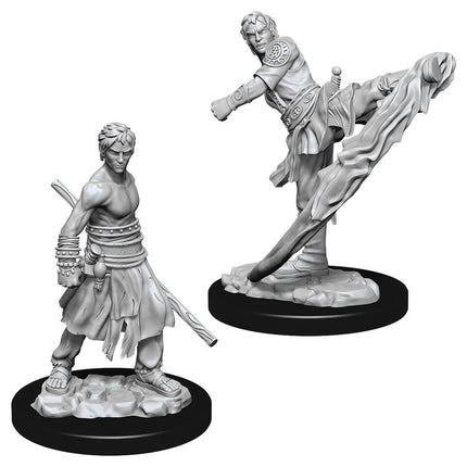 D&D: Nolzur's Marvelous Minis: Male Half-Elf Monk W10 (Unpainted)